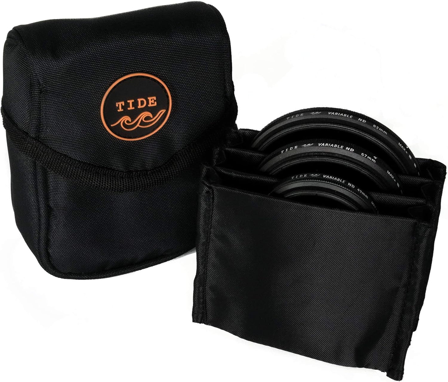 Tide Optics Filter Pouch | Holds 5 Filters Up to 86mm | Durable Protective Case Bag for Photography Camera Filters | Water & Dust Resistant…