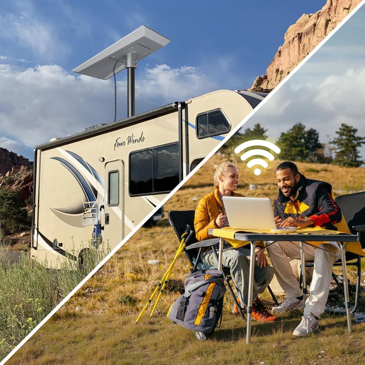 XLTTYWL Starlink Performance Gen 3 Pipe Adapter, Premium 1.49''-2.5'' Star Link V3 Pole Wedge Mounting Kit for Starlink Performance Gen3, UTA-252