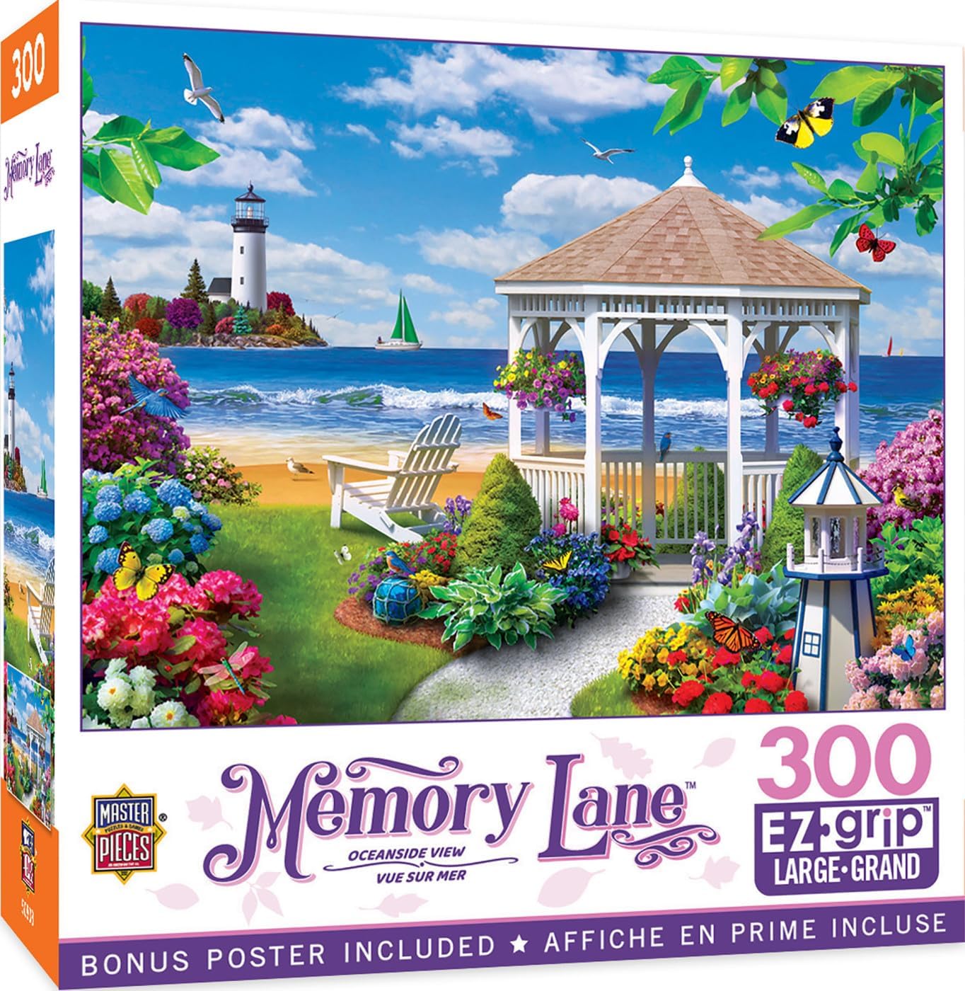 Masterpieces 300 Piece EZ Grip Jigsaw Puzzle - Oceanside View - 18"x24"