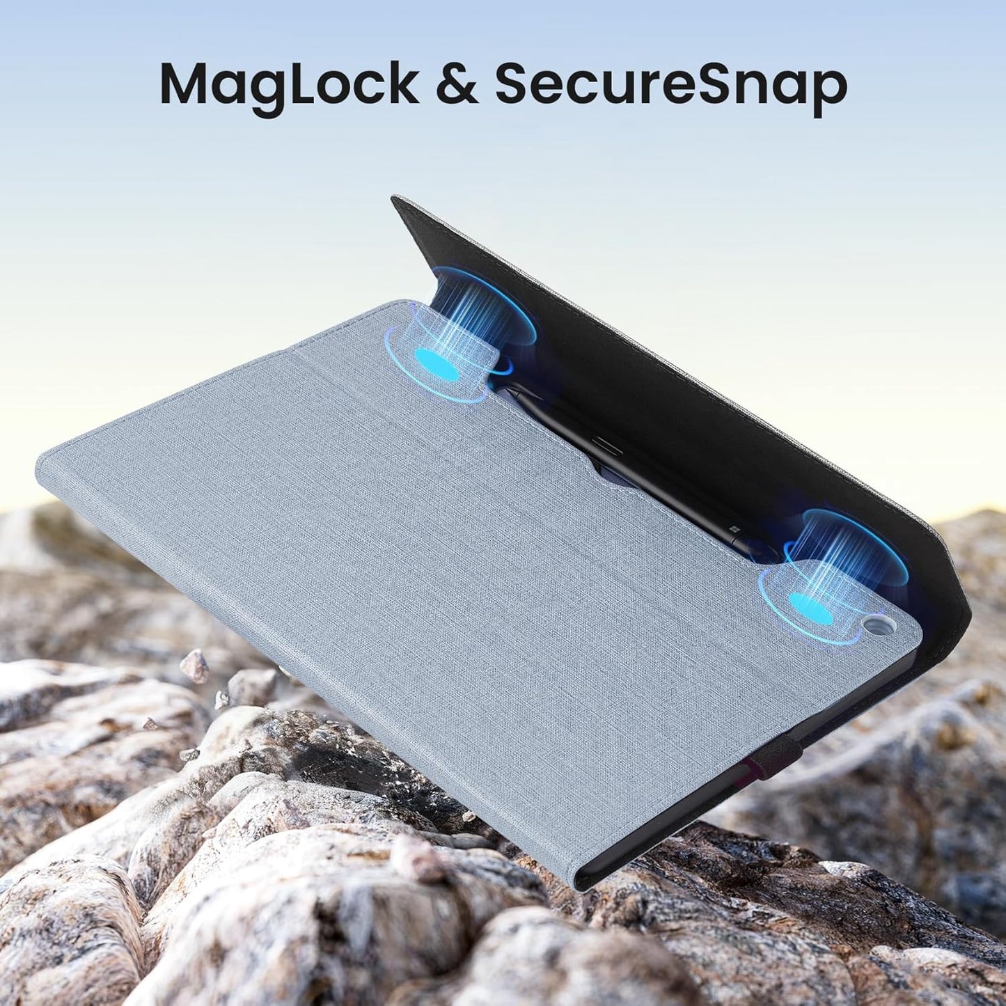 Omnpak Case for Microsoft Surface Pro 12" 2025, Lightweight Protective, Multiple Angle Viewing, Stylus Holder, Compatible with Type Cover Keyboard