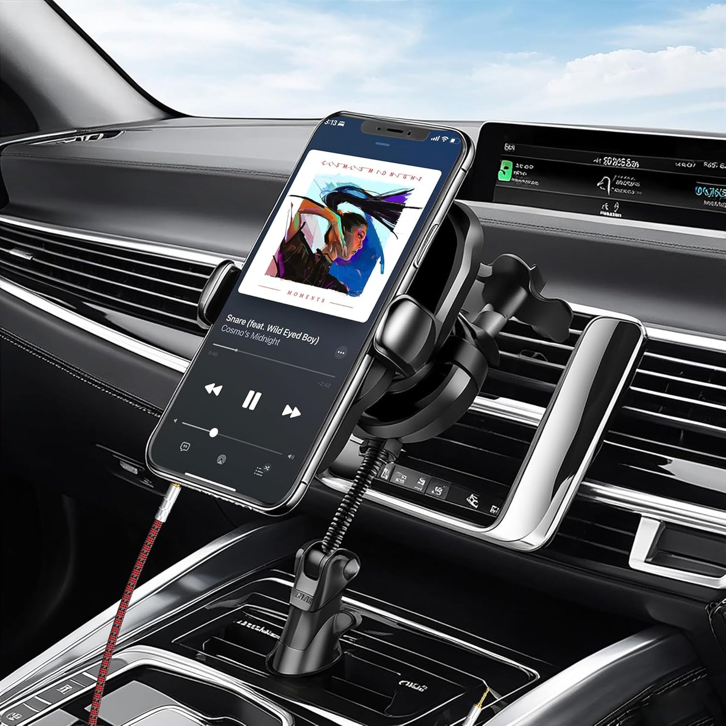 3.5mm Aux Cord, Audiophile Audio Auxiliary Cable 3.5 mm Male to Male Stereo Hi-Fi Sound Braided aux 1/8 Cable for Car Home Stereos Tablets Speakers (Straight 3.5mm, 3.2ft)