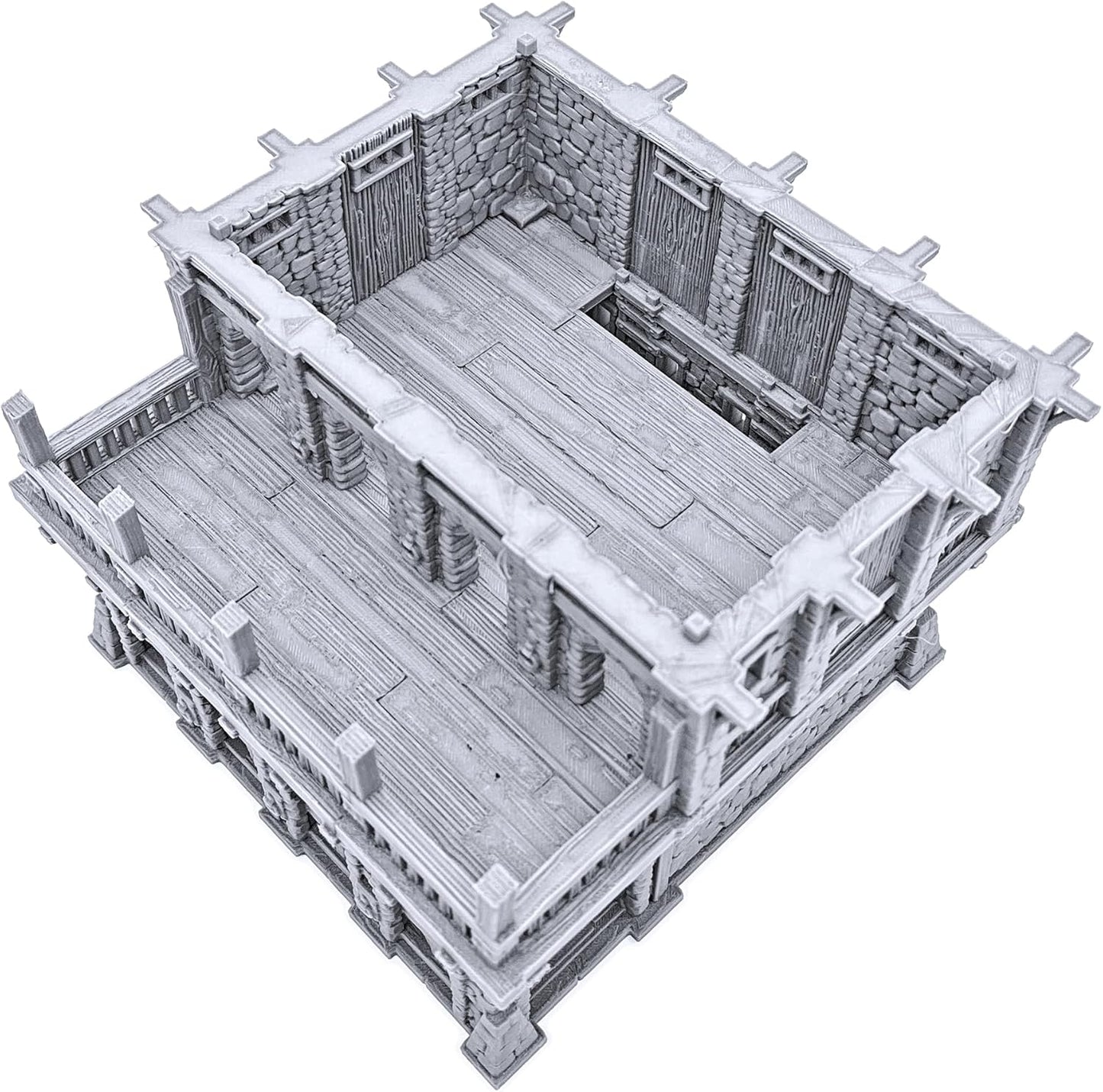 The Warehouse by Printable Scenery, 3D Printed Tabletop RPG Scenery and Wargame Terrain 28mm Miniatures