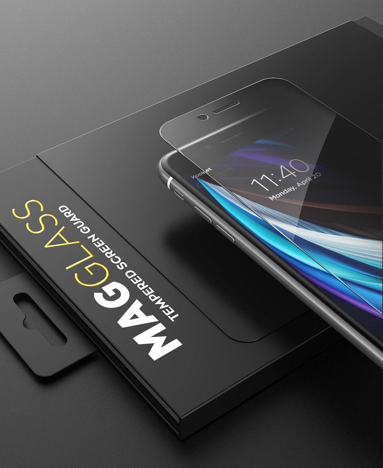 magglass Privacy iPhone SE Screen Protector - Anti Spy Tempered Glass (Case Compatible) (Privacy)