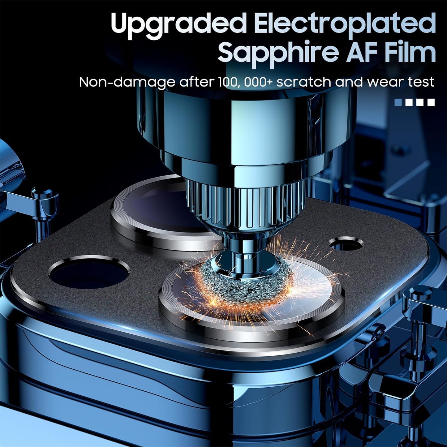 Uyiton for iPhone 15/iPhone 15 Plus Camera Lens Protector, [Not Easy to Break][Strong Adsorption][Case-Friendly] Metal Tempered Glass Rear Camera Screen Cover - Black