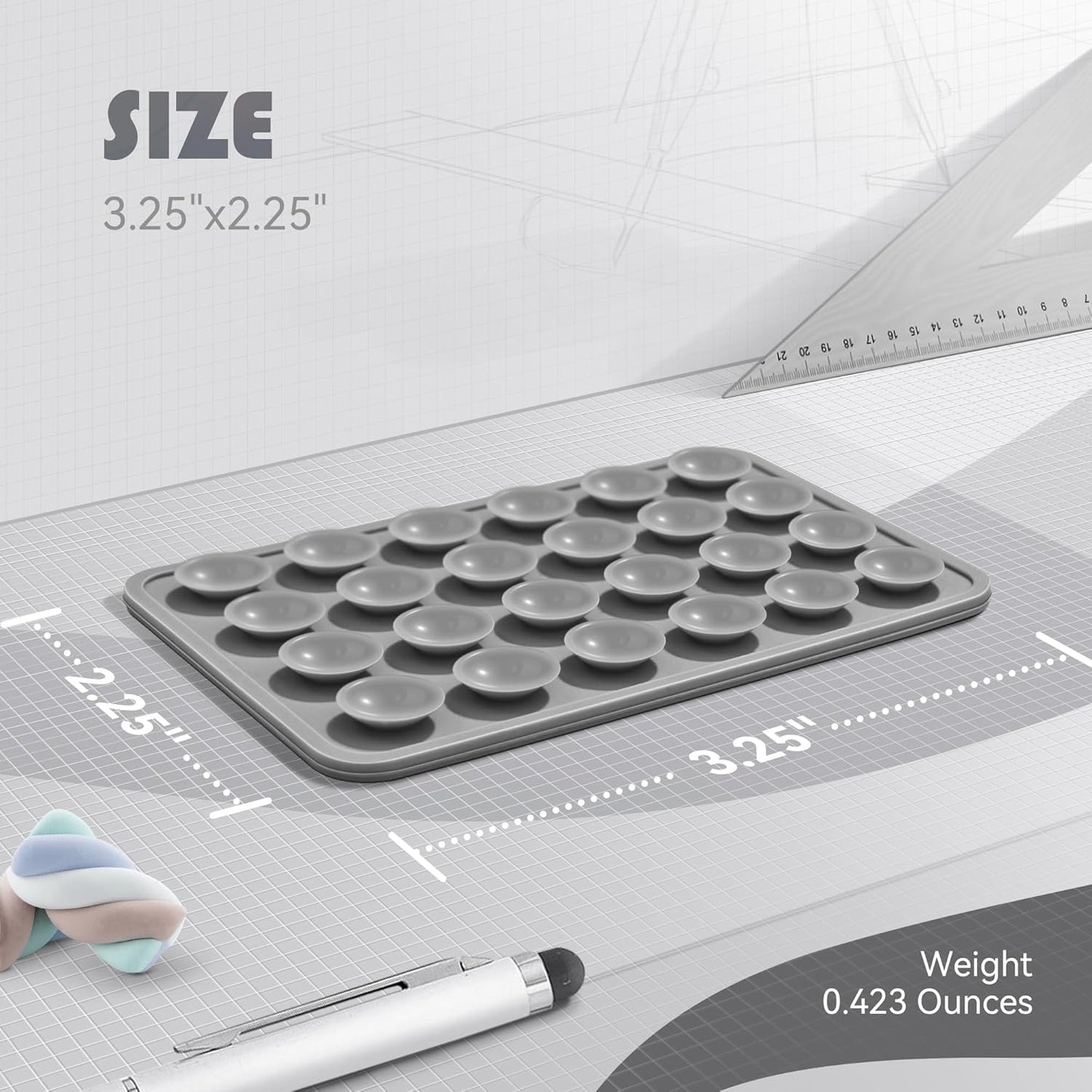 Silicone Phone Sticky Grip, Suction Phone Case Mount for iPhone and Android, Hands-Free Sticky Cell Phone Grip, Mobile Fidget Mirror Holder for Selfies and Videos