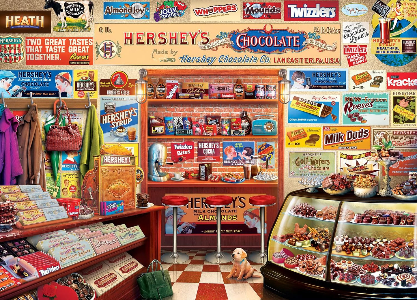 MasterPieces 1000 Piece Jigsaw Puzzle for Adults, Family, Or Youth - Hershey's Candy Shop - 19.25"x26.75"