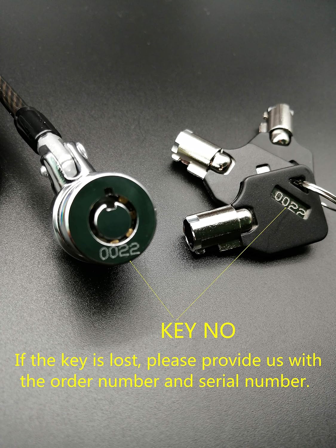 Security Hardware Cable Lock Kit,Retractable Cable Lock Portable Keyed Laptop Lock 3 Keys 6.2Ft for Monitors, Laptops, MacBooks, Tablets, iPad,Mac mini, (Keyed Different)