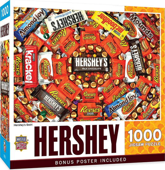 MasterPieces 1000 Piece Jigsaw Puzzle for Adults, Family, Or Youth - Hershey's Swirl - 19.25"x26.75"