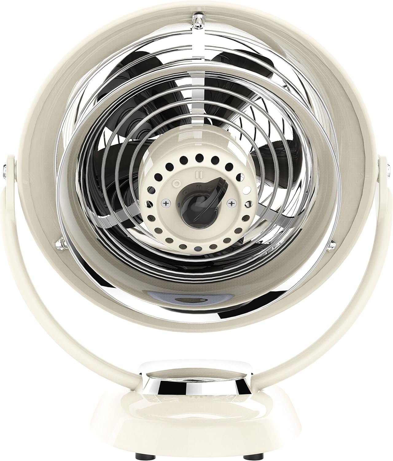 Vornado VFAN™ Jr. Vintage Fan, Small Metal Retro Air Circulator for Cooling & Décor, 2 Speed Settings, Adjustable Tilt, Powerful Airflow, Vintage White