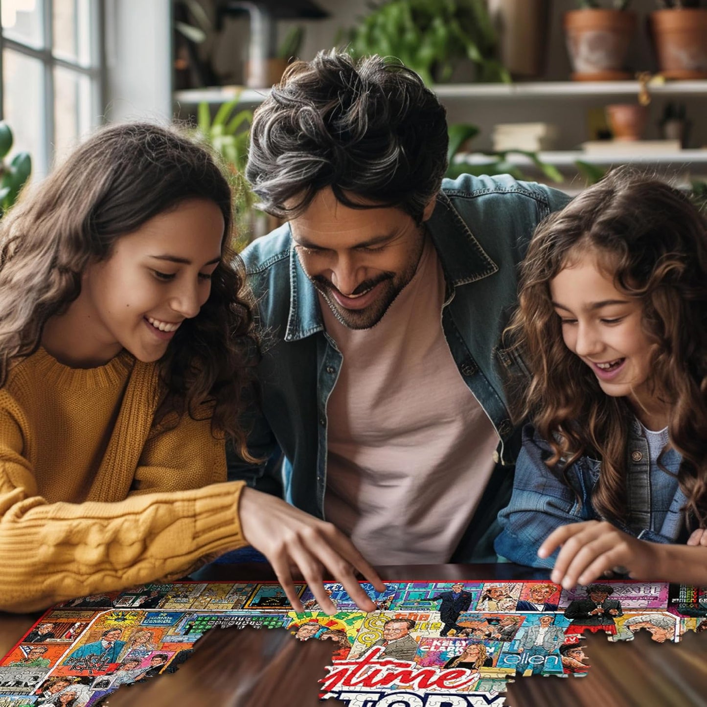 White Mountain Daytime TV History Puzzle 1000 Piece Retro Collage Jigsaw Puzzle for Adult Grandparents