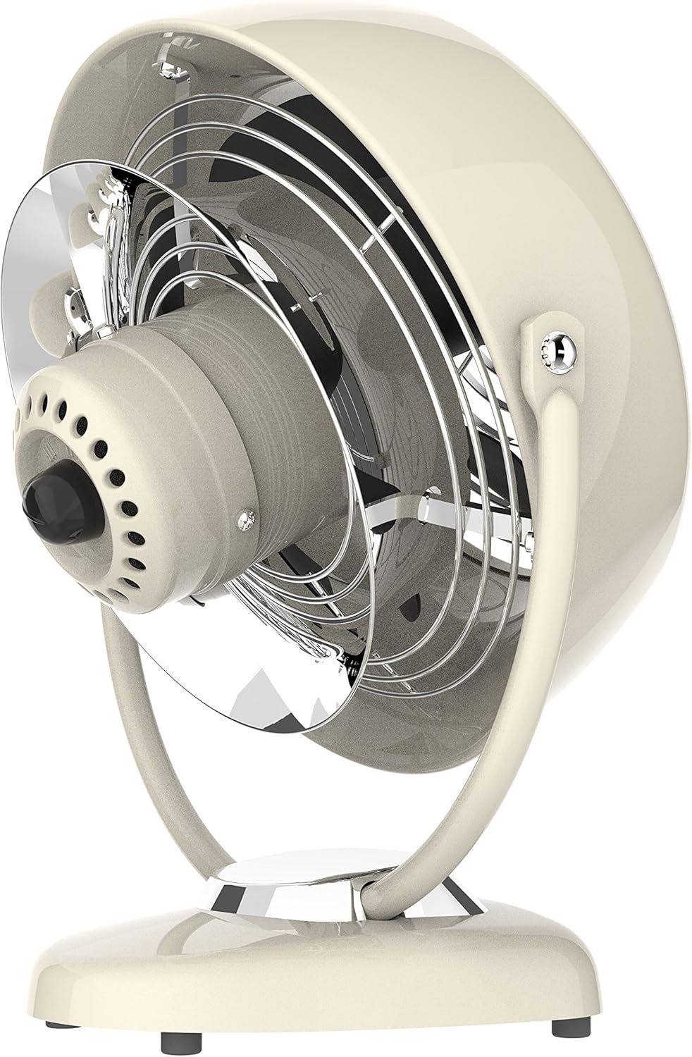 Vornado VFAN™ Vintage Fan, Retro Metal Air Circulator for Cooling & Décor, 3 Speed Settings, Adjustable Tilt, Powerful Airflow, Durable Construction, Manual Dial Control, Vintage White