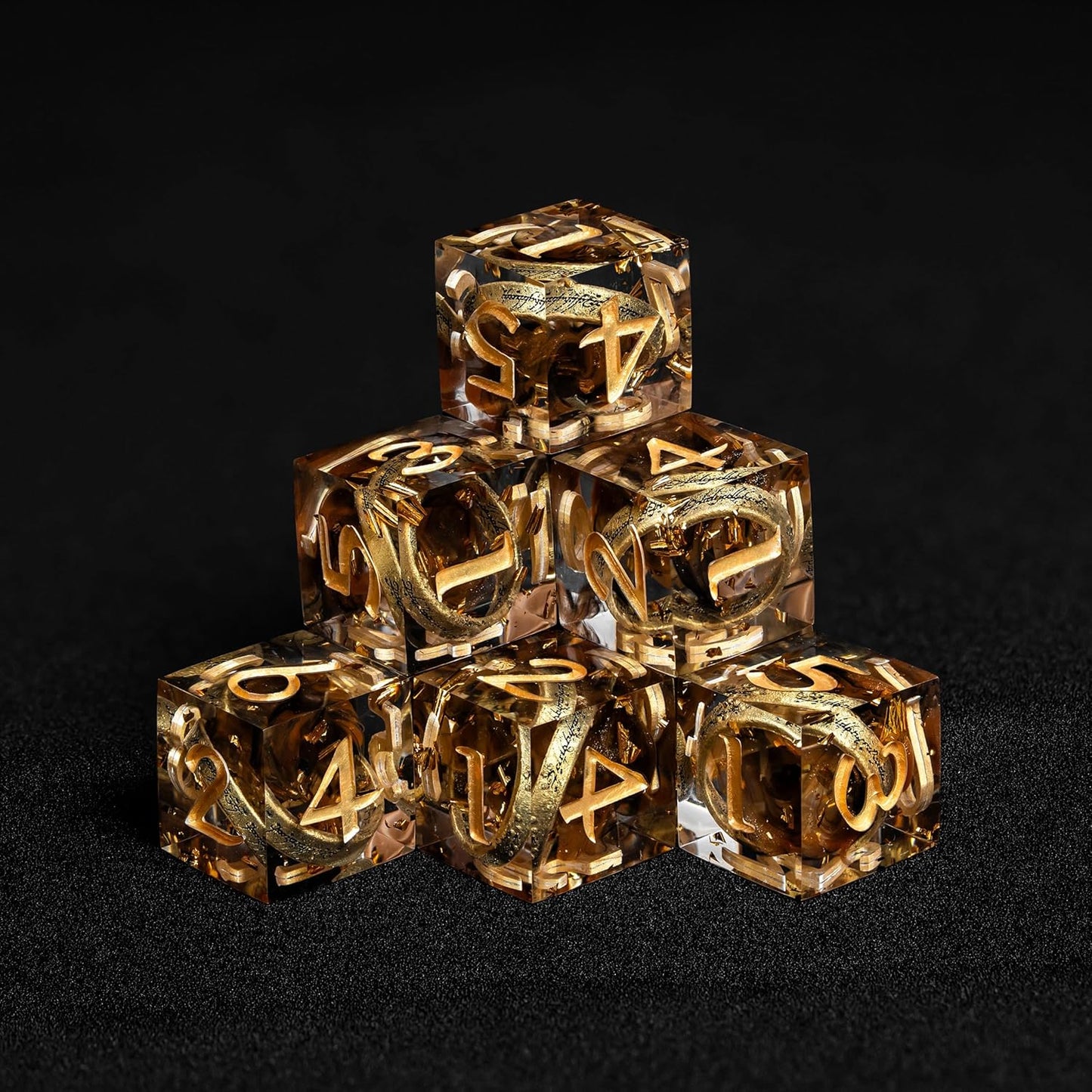 D6 Dice Set – 10× Six-Sided Resin Dice with Themed Designs – 16mm Tabletop for Wargames, RPGs, MTG, and Board Games
