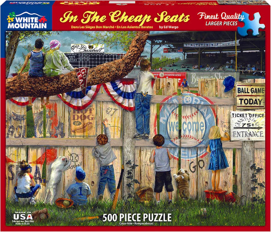 White Mountain in The Cheap Seats Jigsaw Puzzles for Adults 500 Pieces Baseball Puzzle
