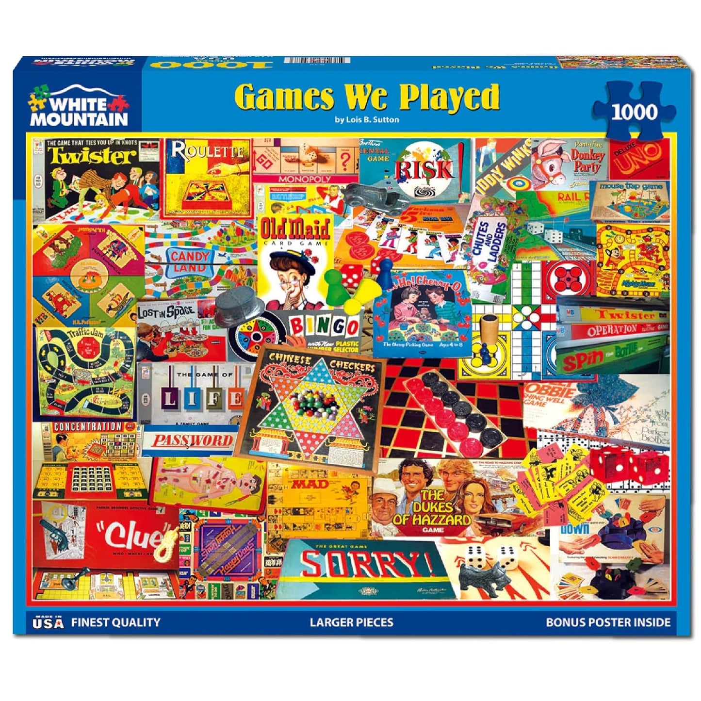 White Mountain Puzzles The Games We Played - 1000 Piece Jigsaw Puzzle