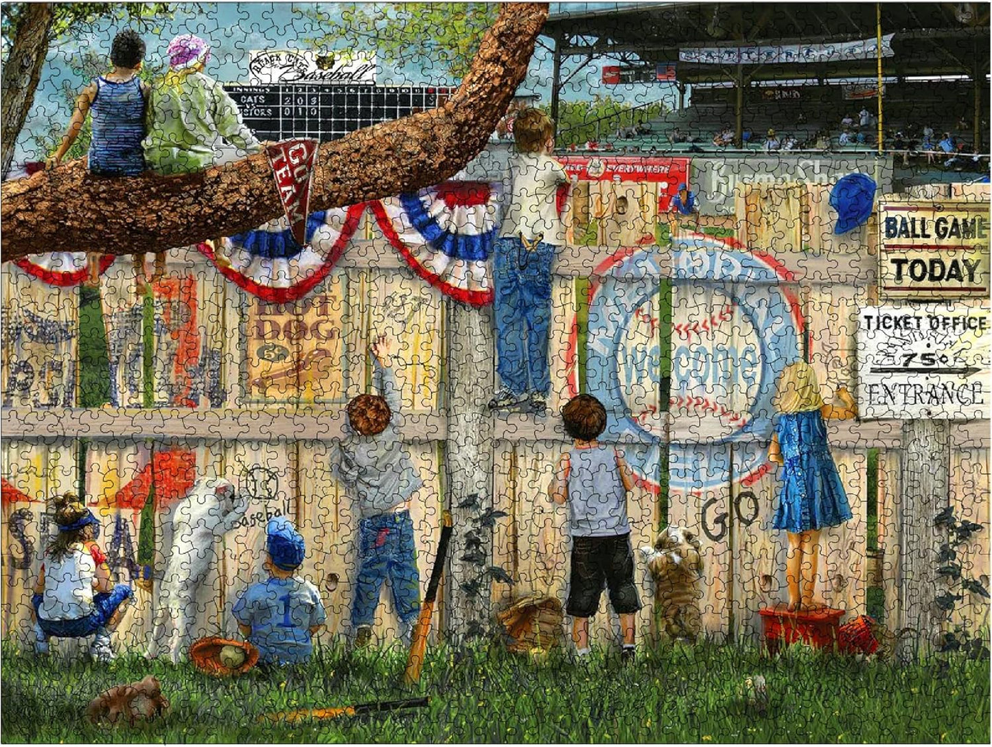 White Mountain in The Cheap Seats Jigsaw Puzzles for Adults 500 Pieces Baseball Puzzle