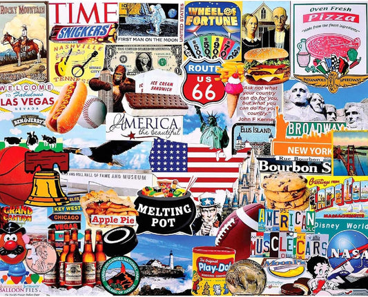 White Mountain Puzzles I Love America - 1000 Piece Jigsaw Puzzle