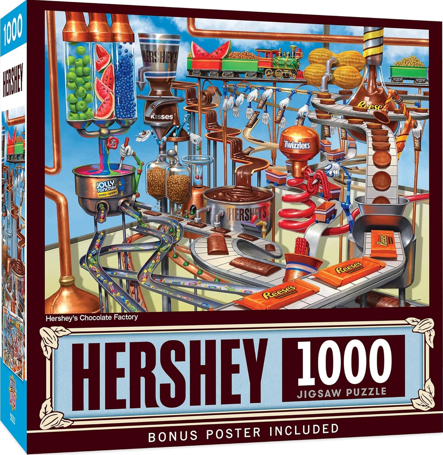 MasterPieces 1000 Piece Jigsaw Puzzle for Adults, Family, Or Youth - Hershey's Chocolate Factory - 19.25"x26.75"