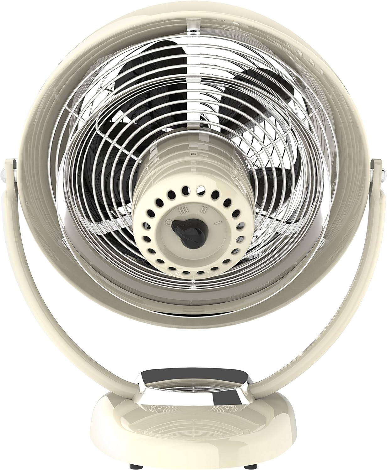 Vornado VFAN™ Sr. Vintage Fan, Large Retro Metal Air Circulator for Cooling & Decor, 3 Speeds, Adjustable Tilt, Durable Construction, Powerful Cooling Airflow, Floor Fan for Home, Vintage White