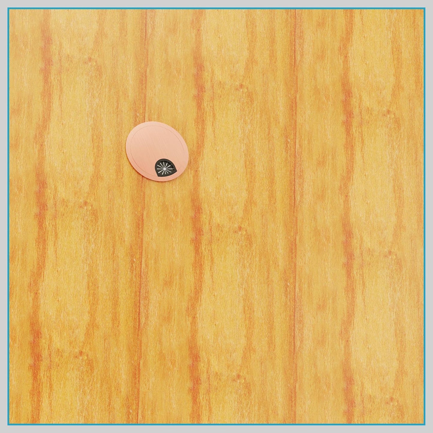 2 Pack Desk Grommet 2-1/8 Inch 53mm, Zinc Alloy Computer Desk Wire Hole Cover, Office Desktop Cord Cable Hole Metal Ring, Red Bronze