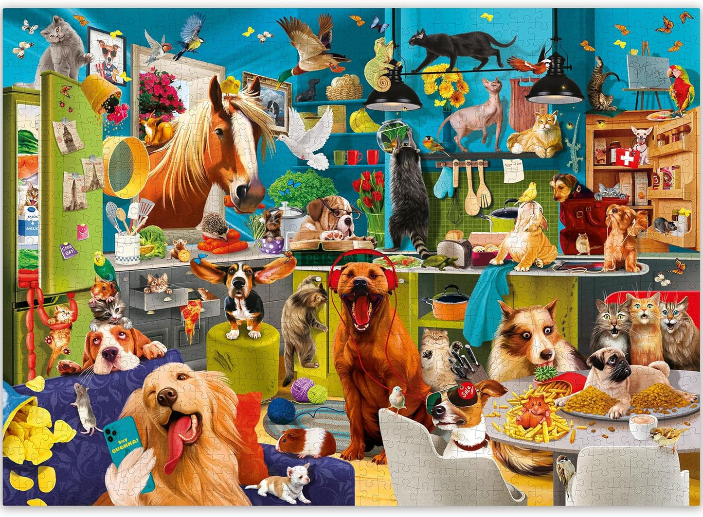 QUOKKA Jigsaw Puzzles 1000 Pieces for Adults - Puzzles for Men and Women - Funny Animals for Kids Ages 8-12 - Animals Party