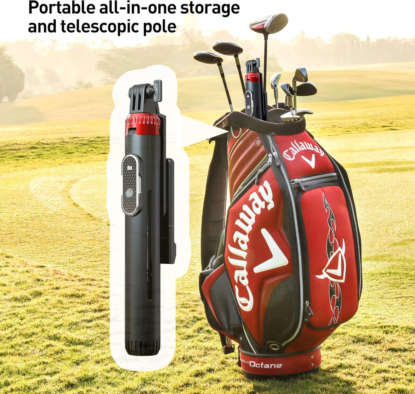 62" Phone Tripod & Selfie Stick for Golf Training, Extendable Cell Phone Tripod Stand with Wireless Remote and Phone Holder, Golf Training Aid - Compatible with iPhone Android iPhone