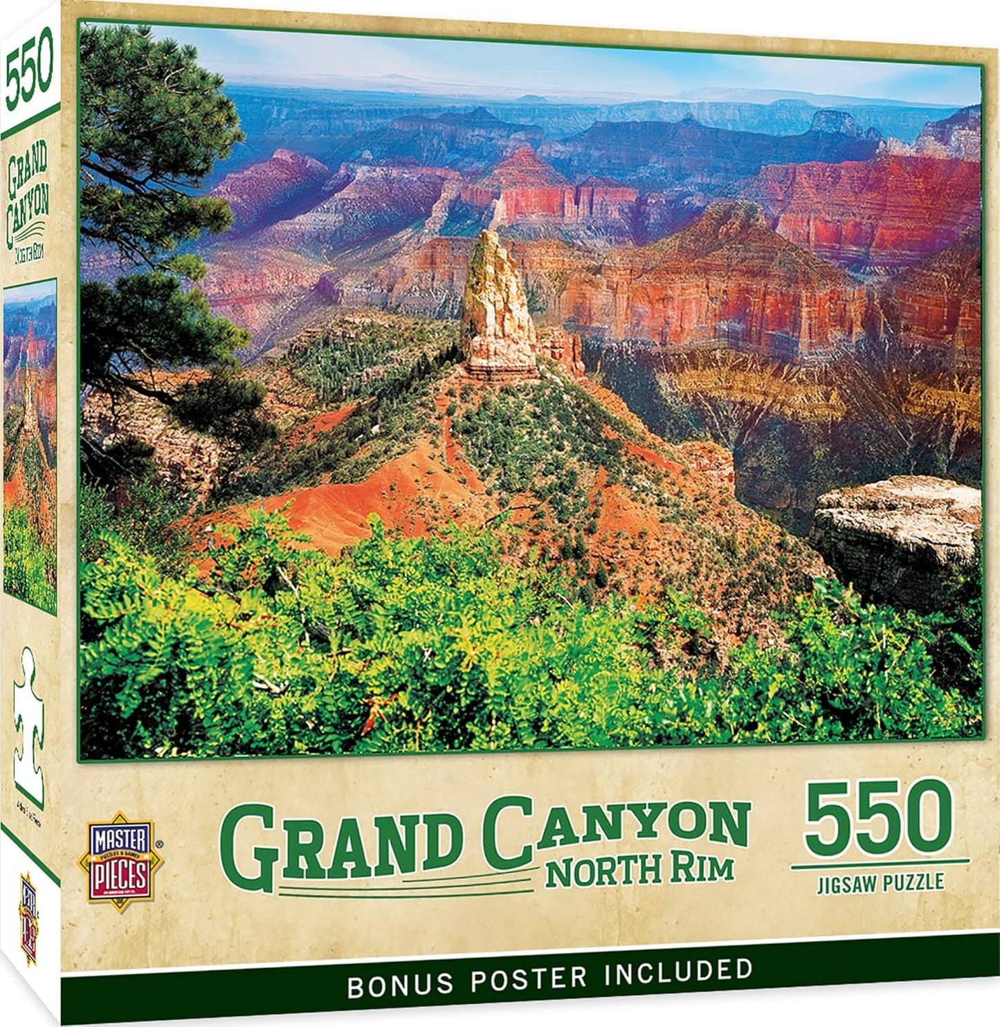 MasterPieces 550 Piece Jigsaw Puzzle For Adults, Family, Or Youth - Grand Canyon North Rim - 18"x24"