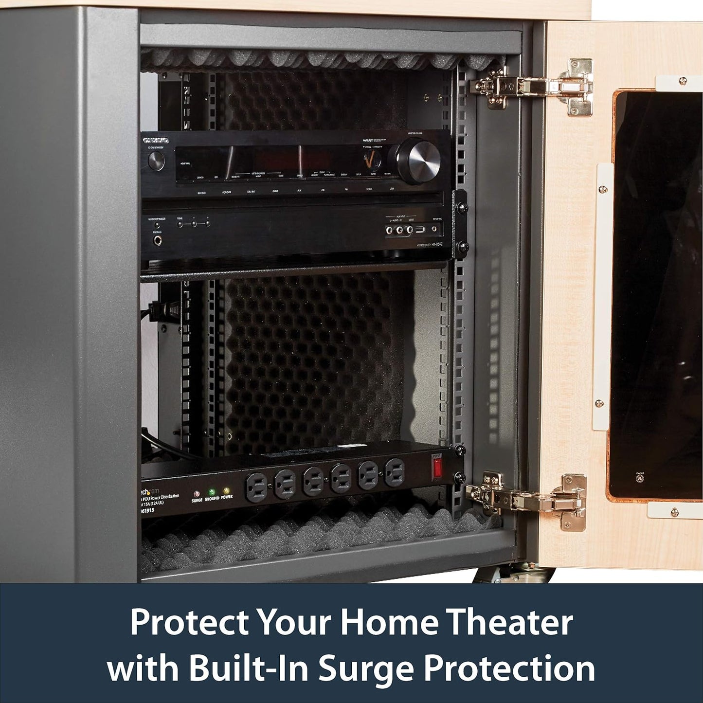 StarTech.com 16 Outlet Horizontal 1U Rack Mount PDU Power Strip for Network Server Racks - Surge Protection - 120V/15A - 6ft Power Cord (RKPW161915)
