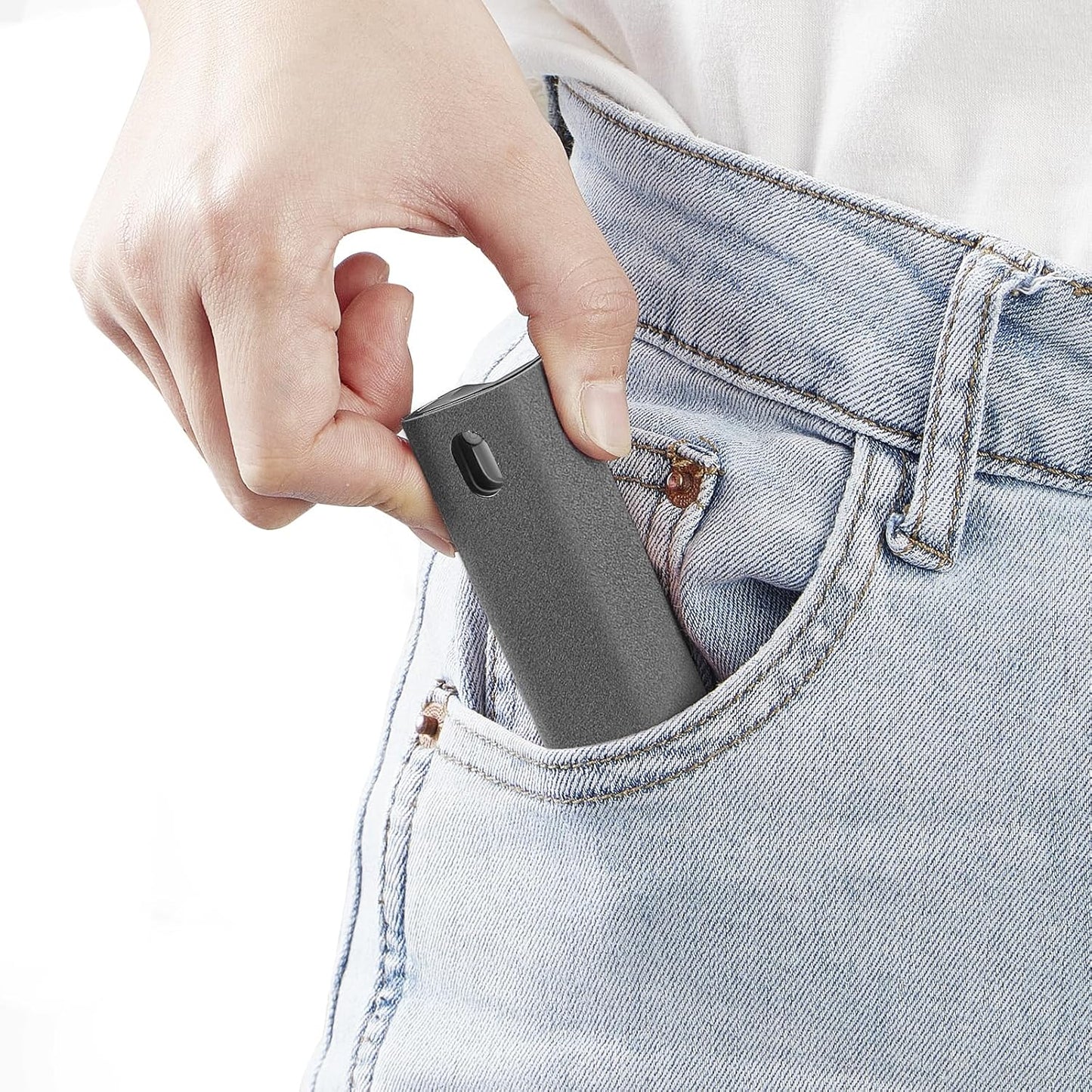 YTT Touchscreen Mist Cleaner, Screen Cleaner, for All Phones, Laptop and Tablet Screens,Two in One Spray and Microfiber Cloth (Grey)