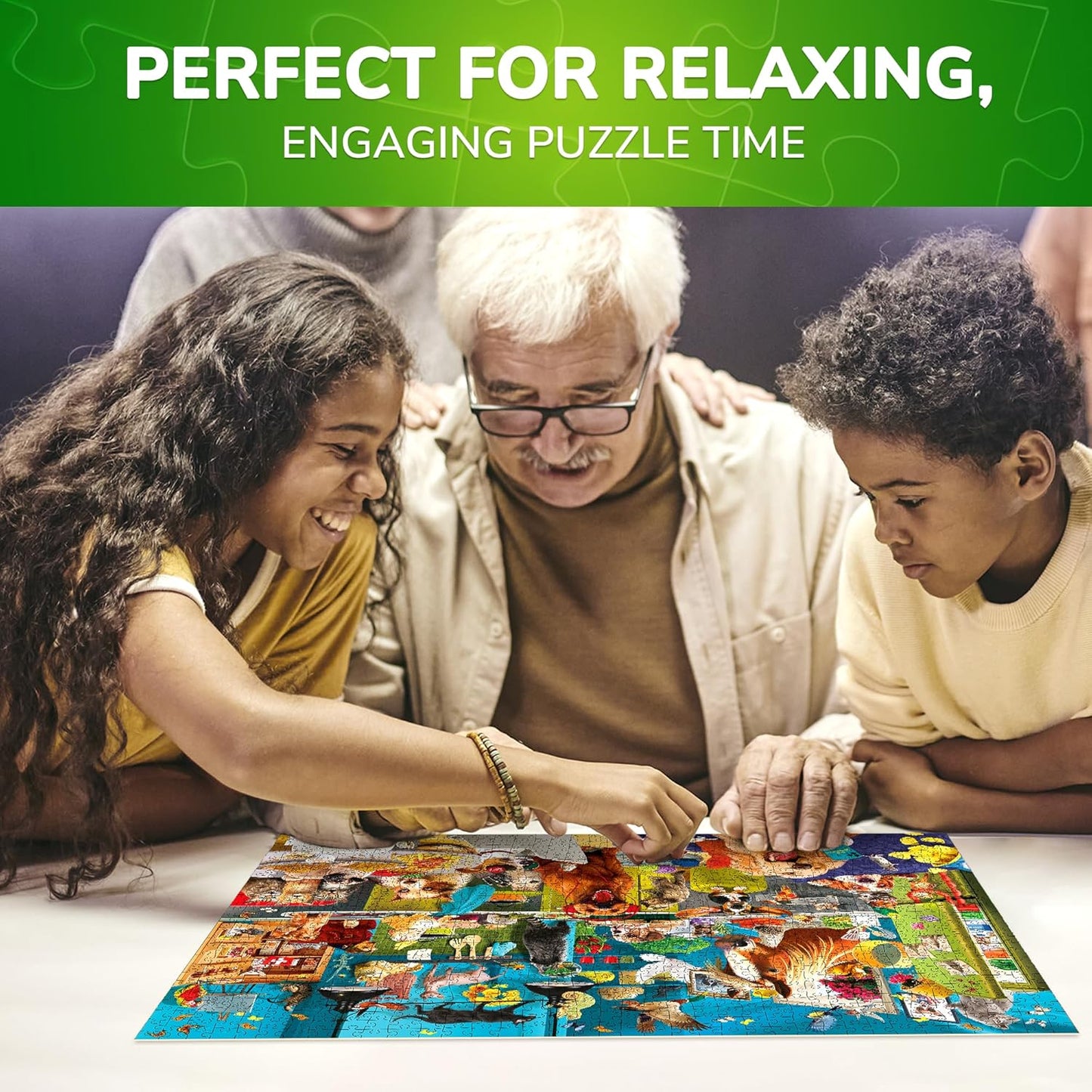 QUOKKA Jigsaw Puzzles 1000 Pieces for Adults - Puzzles for Men and Women - Funny Animals for Kids Ages 8-12 - Animals Party