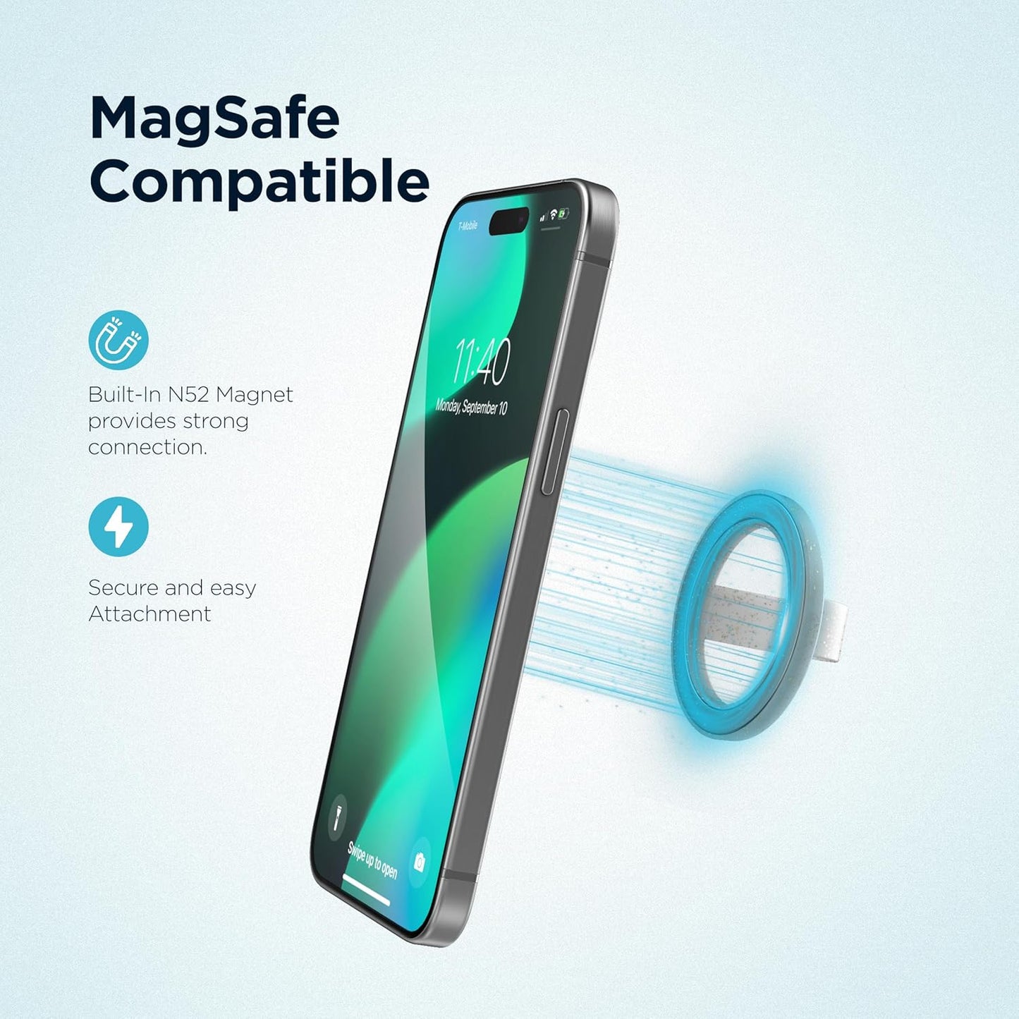 2-Pack Magnetic Phone Grip Holders Compatible with MagSafe, Soft-Touch Silicone Finger Loops for iPhone, Comfortable and Secure Fit (Clear Sparkle & Gradient Candy)