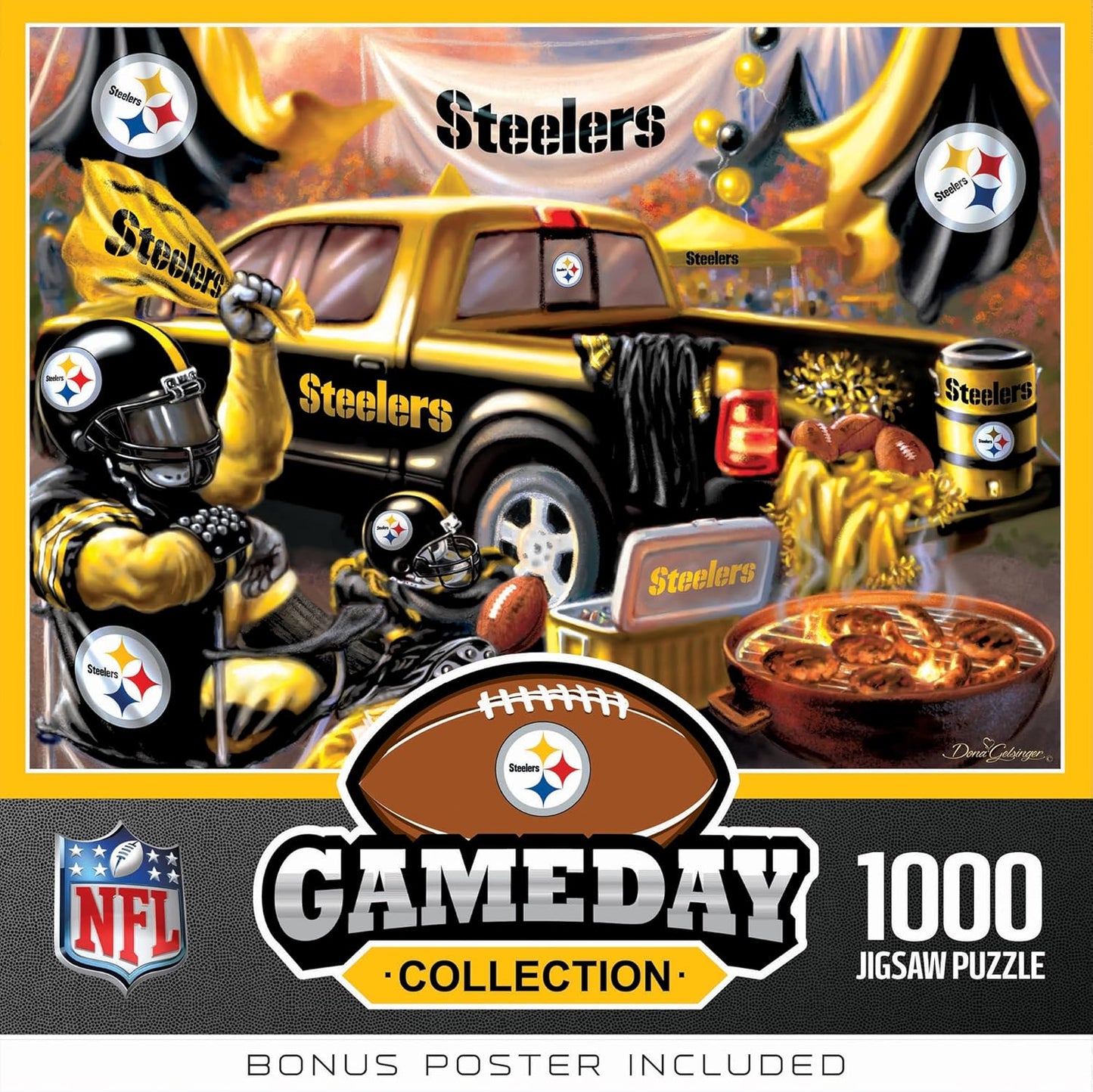 MasterPieces - 1000 Piece Jigsaw Puzzle, NFL Pittsburgh Steelers, Fun for Adults and Family, Non-Glare Finish, 19.25"x26.75"