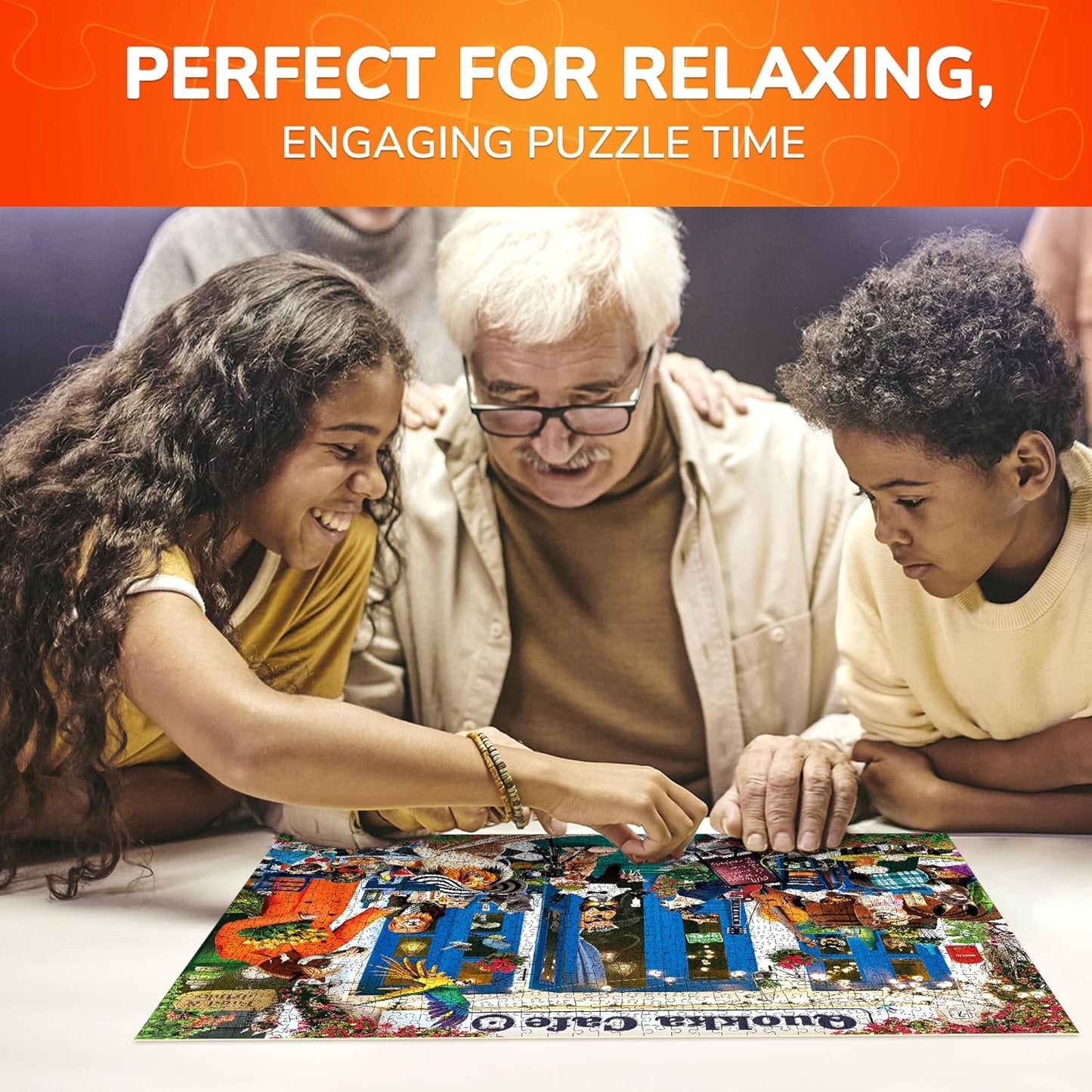 QUOKKA 1000 Piece Puzzles for Adults and Up - Jigsaw Puzzles for Men and Women - Funny Animals in Cafe for Kids Ages 8-12 and Up - Colourful Game Toy for Family