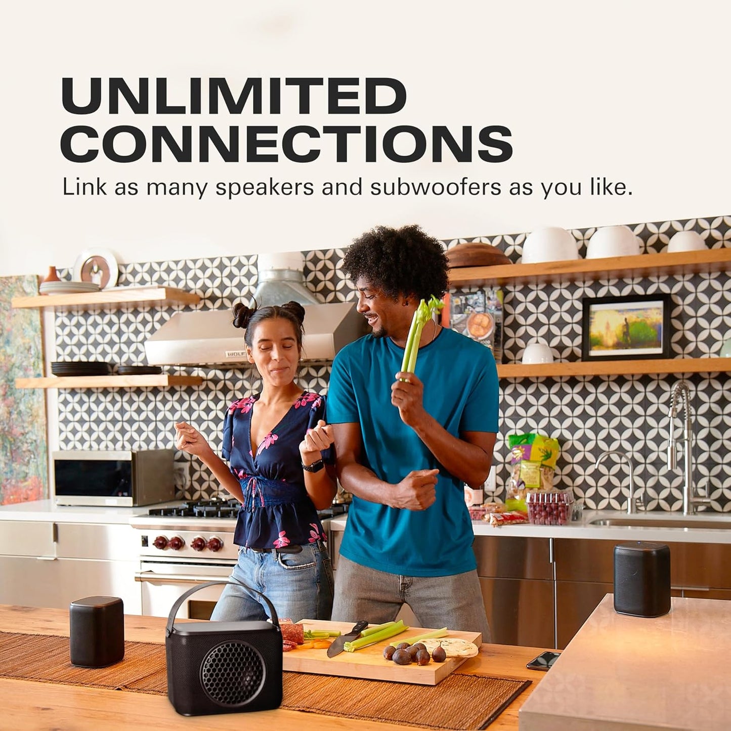 Rocksteady Stadium 2: Two Speakers Bundle - Immersive, connectible, and up to 150 ft of Range. Up to 30 Hours of Battery Life.