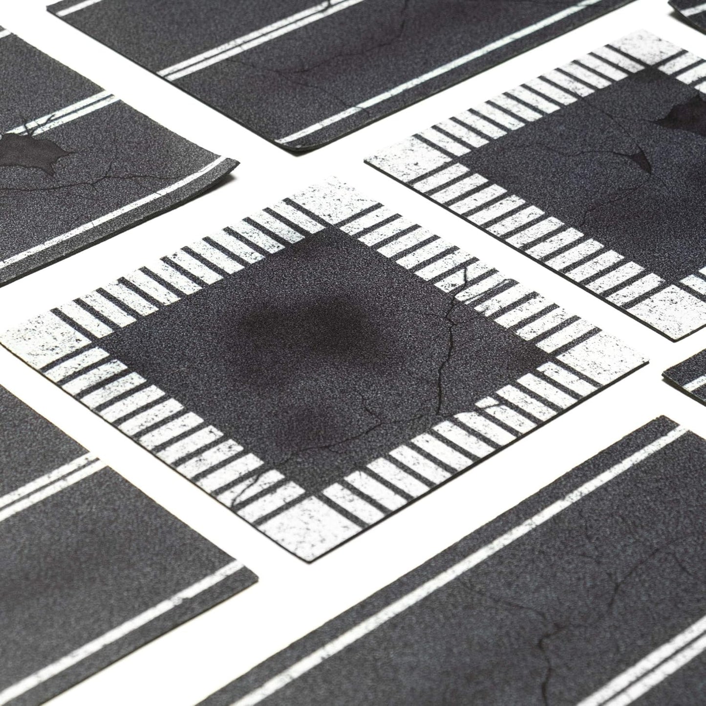 Stratagem Neoprene Tabletop Miniature Scenery|Wargaming Street Terrain for RPG, Modular Strategy Battlemat|13ft of Streets