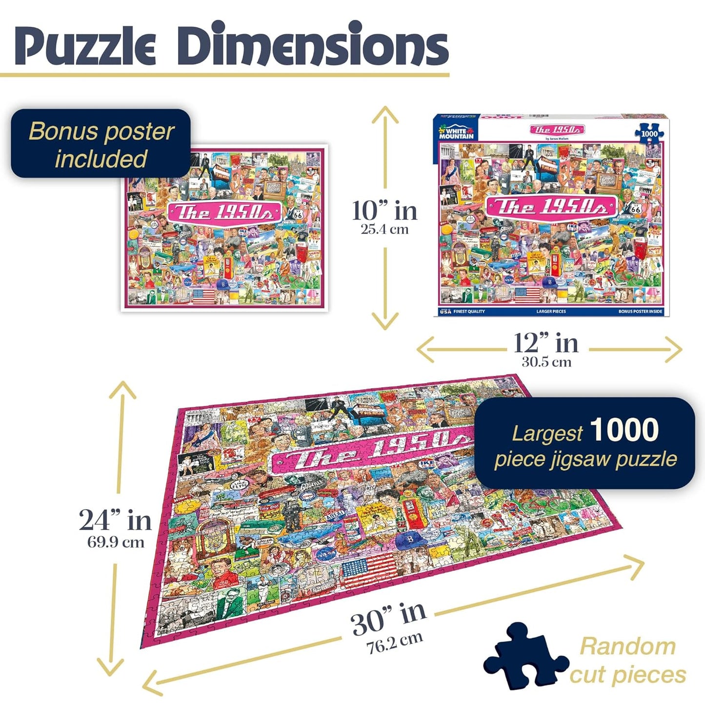 White Mountain Puzzles The 1950s - 1000 Piece Jigsaw Puzzle