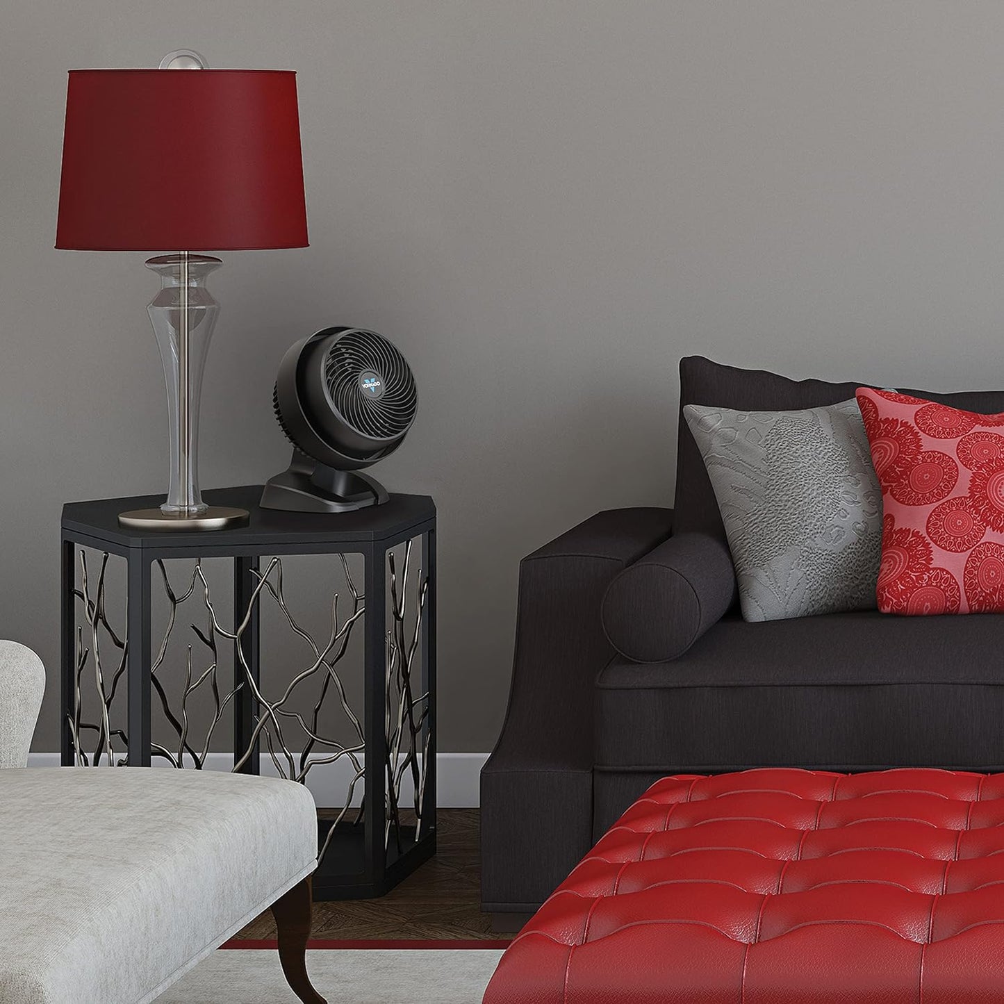 Vornado 530 Compact Whole Room Air Circulator, High Velocity Floor Fan with 3 Speeds for Cooling Airflow, Signature Vortex Action, Manual Control, Adjustable Tilt, Powerful Airflow, Black