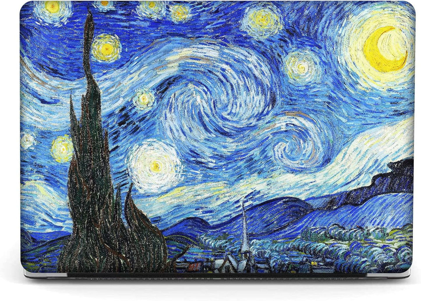 Berkin Arts for MacBook Air 13.6 inch Case A3240 A3113 A2681 (M4 M3 M2) 2025 2024-2022 Release with Keyboard Cover & Screen Protector Post-Impressionism (The Starry Night by Van Gogh)