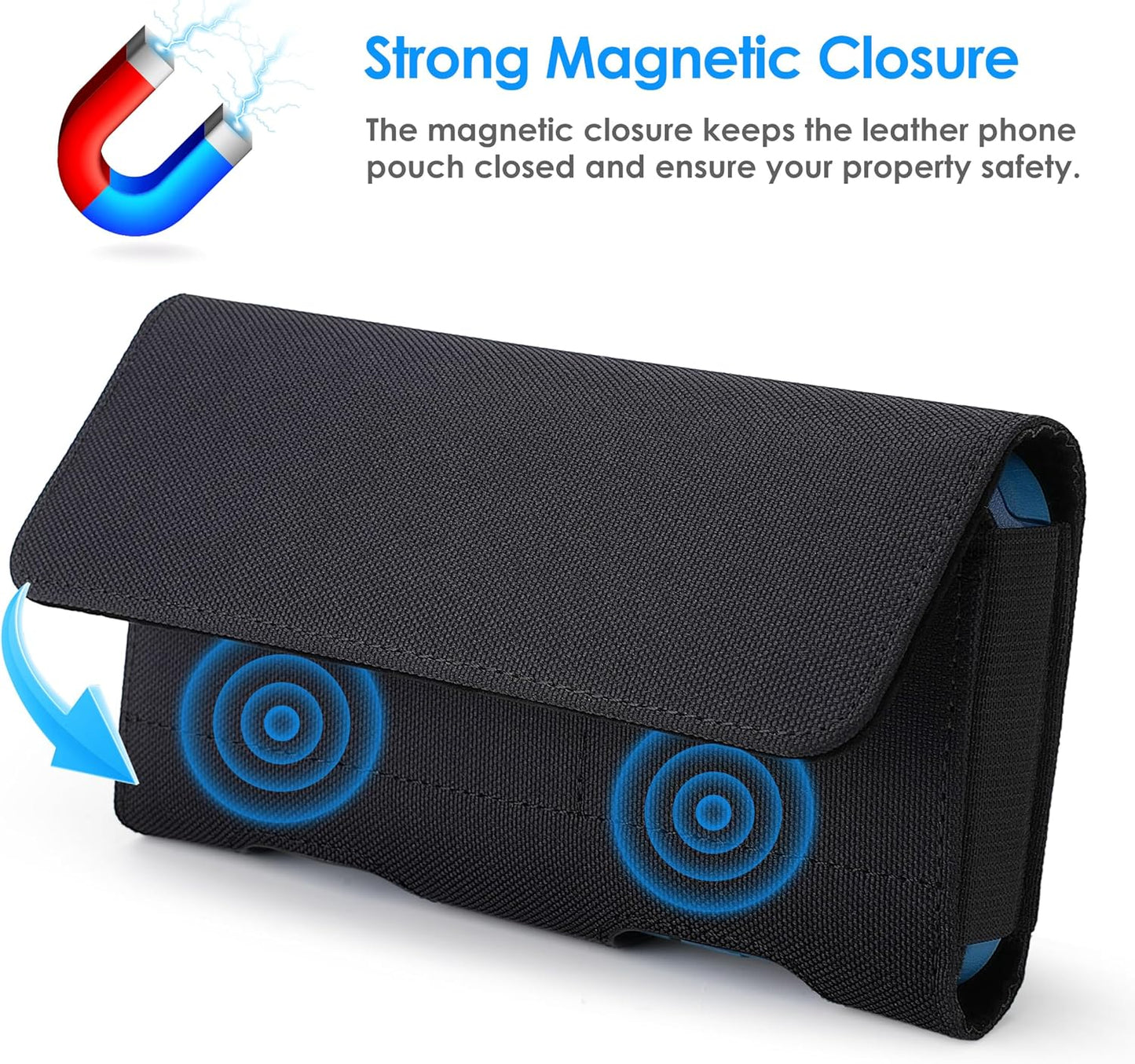 Mopaclle Nylon Cell Phone Holster for Samsung Galaxy S25 Ultra S24 Ultra,S23 Ultra,S22 Ultra, S21 Ultra,Note 20 Ultra A71 A23 A12 Moto G Stylus, Premium Phone Belt Holder with Belt Clip for Men