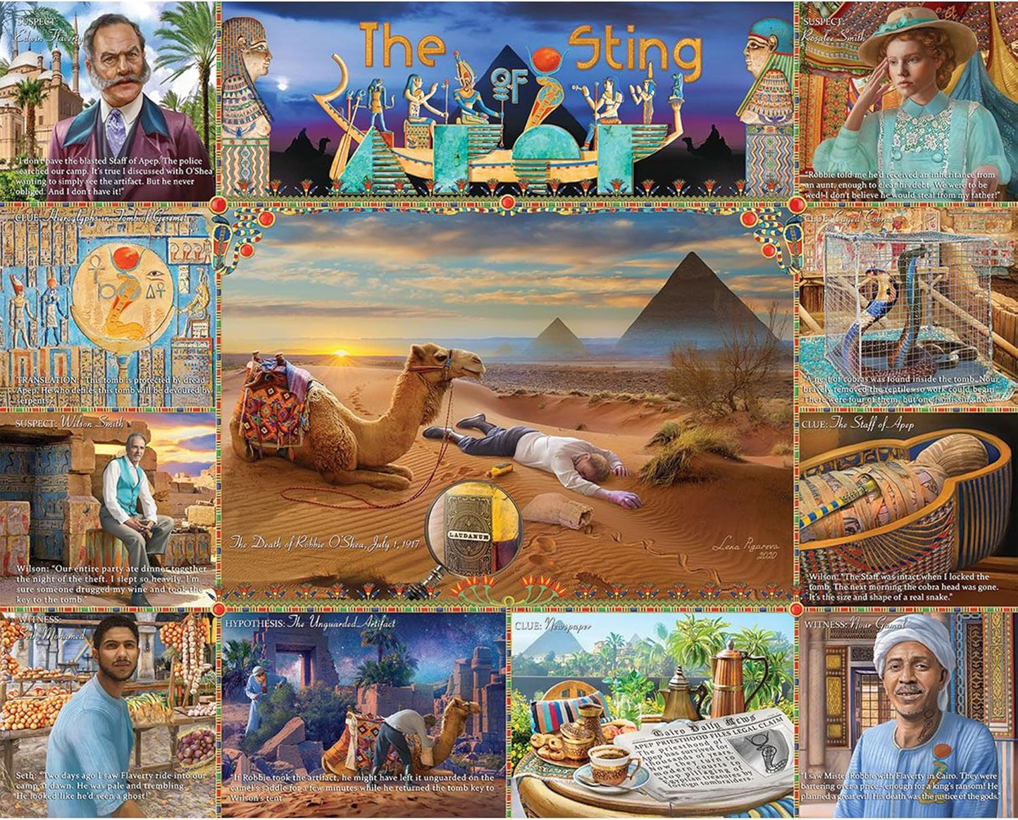 White Mountain Puzzles The Sting of APEP Jigsaw Puzzles 1000 Pieces Mystery Puzzles for Adults