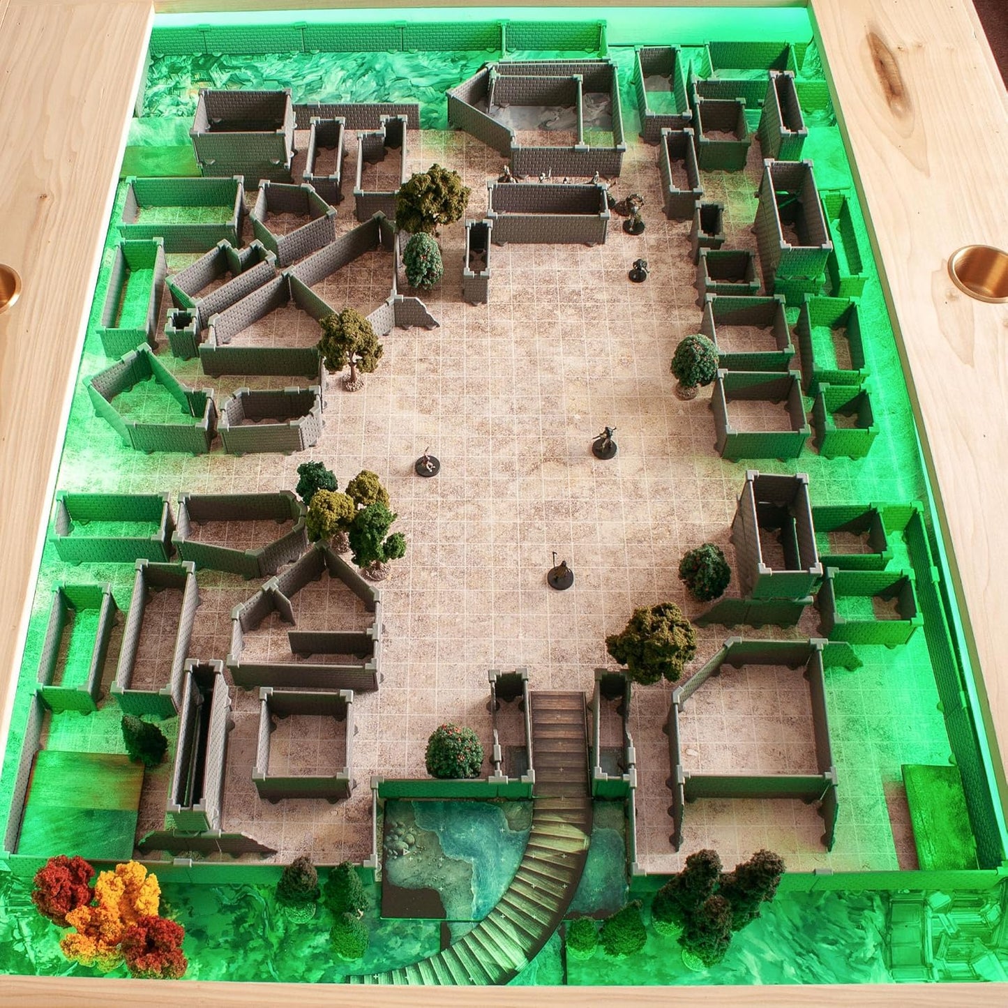 Knight Dungeon Set - Mini Dungeon Castle Cavern DND Terrain for Tabletop RPGs, Dungeons & Dragons, Pathfinder, War Gaming, and More! by DCD (200+pcs, 7sqft, 32rooms)