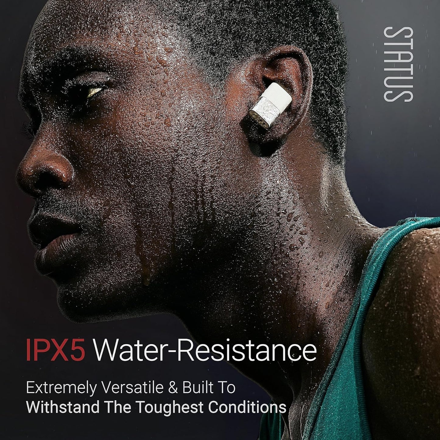 Status Audio Between 3ANC Bone Wireless Earbuds - Triple Driver - Active Noise Cancelling - 6X Microphones - Transparency Mode - 8H Playtime - Bluetooth 5.2. - IPX5 Waterproof